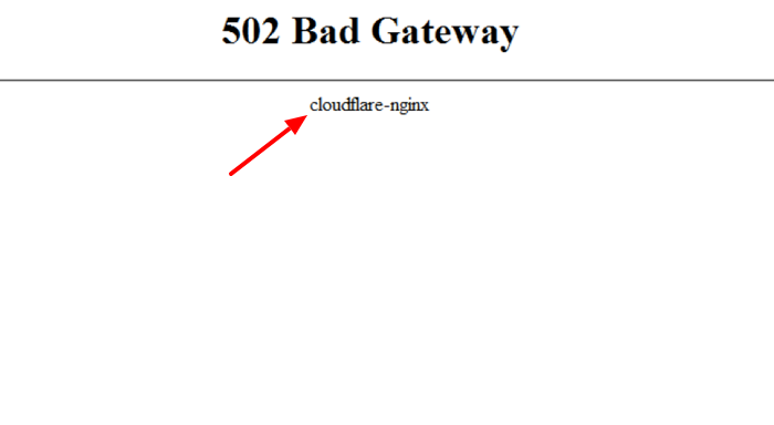 Error 502 Causado por el CDN CloudFlare
