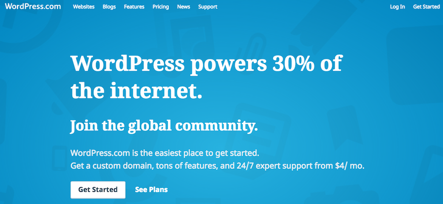 Pagina de Inicio de WordPress