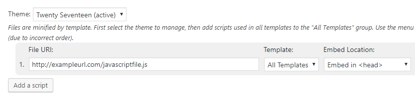 Elige qeu archivo JavaScript hay que minificar